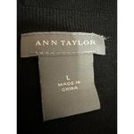 Ann Taylor Black Crochet Embroidered Half Sleeve Blazer Cardigan Blouse Top L Photo 2