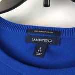 Lands' End 100% SUPIMA COTTON 3/4 Sleeve Blue Blouse Women’s Small Wide Hem Top Photo 2