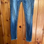 Rock Revival  Blue Skinny Jeans with White Stitching may jeans size 26 women’s Photo 3
