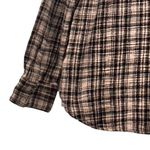 Garnet Hill  Organic Button Up Shirt Cream Black 16 Photo 5