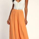 Lulus Orange Side Button Wide-leg Pants Photo 0