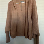 InCashmere Women's Brown Cardigan Sweater NWOT/ Like new L cotton nylon wool Tan Size L Photo 0