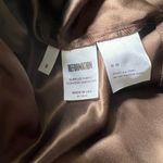 Reformation  Rosalina Cocoa Brown Silk Long Sleeve High Low V-Neck Maxi Dress Sm Photo 4