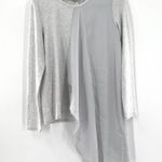 Maude Vivante Gray Asymmetrical Draped Top Gray Size Small NWT Photo 1