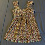 EXPRESS splatter floral wide strap tank top Photo 1