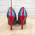 Carlos by Carlos Santana Pounce Graffiti Print Peep Toe Pumps Red Multi 6 Blue Photo 5