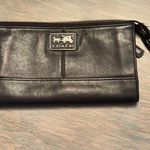Coach Wristlet Leather Black Wallet Photo 0
