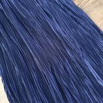 Ameena Navy Blue Plisse Square Neck Sash Maxi Dress NWT Size XS Photo 3