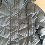 Marmot  Women's Blue Puffer Coat with Faux Fur Trim Photo 2