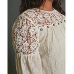 Anthropologie  Ivory Verb Josephine Lace Tunic Long Sleeve Mini Dress Small Photo 2