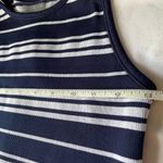 Athleta  Renew Racerback Navy & White Striped Stretch Tank Top Photo 3