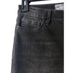 Free People Black Raw Hem Jeans 26 Dark Gray Grunge Streetwear Edgy Festival Photo 13