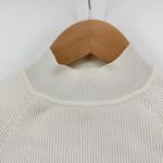 525 America Ivory Mock Neck Ribbed Knit Cropped Cut Out Back Top Size Small Photo 3