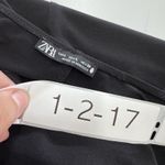 ZARA Dress Womens Large Black Spaghetti Strap Midi Slip Minimalist Square Neck Photo 2