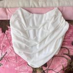 white corset top strapless mesh with boning Photo 1