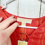 Michael Kors Michael  Top Women Size Small Red Metallic Kimono Swim Coverup NWT Photo 1