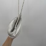 Carlo Fellini Nite Bag Silver Beaded Sequin Evening Clutch Crossbody Bag Y2k Photo 4