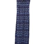 AQUA Tribal Print Maxi Dress Sleeveless Stretch Long Dress Navy Blue Women Sz XS Photo 0