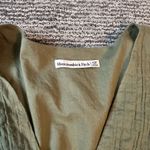 Abercrombie & Fitch  Olive Green Puff Sleeve Trapeze Mini Dress Photo 5