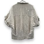 IRO RTR ‎ Ilija Wide Short Sleeve Snap Oversized Knit Metallic Jacket in Ecru 38 Photo 5