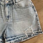 Rebecca Minkoff NEW Crystal Embellished Cut Off Denim Jean Shorts Photo 2