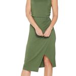 Lisa Rinna Collection Side Ruched Midi Dress Brown Size XL Photo 6