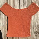 American Rag cie - orange short sleeve shirt with off the shoulder sleeves Photo 1