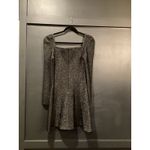 Elliatt  Mallory Long Sleeve sweet heart neck line Mini Dress Black Shimmer L Photo 9