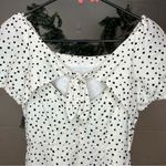 Loft | women white dress with black polka dots open back dress Photo 1
