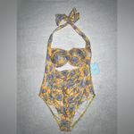 Cupshe Dandelion One Piece Cut Out Halter Neck Swimsuit Yellow Women's S… Photo 8