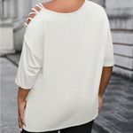 Chicme white cool top with black outline design on front. New Size XL Photo 3