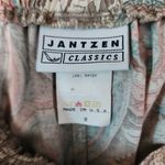 Jantzen Vintage 80s pink & blue paisley print pull on midi skirt size 8 Photo 4