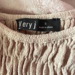 Very J Tan Top with Puff Sleeves  Photo 2