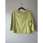 Talbots Chartreuse Lime Green Women's Button Cardigan Rayon Blend Knit Size MP Photo 7