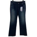 Salt Works Medium Rise Boot Cut Jeans Dark Wash Size 8 New Photo 2