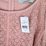 Loft NWT  Floral Lace Bodice Dress Mini Sleeveless Floral Blush Pink Size 10 NEW Photo 4