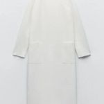 ZARA New  Limited Edition White Midi Dress with Patch Pockets 2298/456 Medium Photo 7