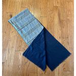 Grey plaid reversible scarf Blue Photo 1