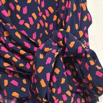 Naked Zebra EUC  Patterned Ruffled Cap Sleeve Blouse Photo 2