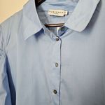 Harshman Blouse Juliana Light Blue Ruffled Sleeve Button Photo 2