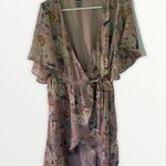 Chelsea28 High Low Wrap Dress Mauve Pink Floral Photo 2