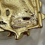 Vintage DANECRAFT Cat Bird Brooch Gold Photo 7