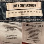 One Teaspoon One x  Womens Mini Skirt Distressed Light Wash Denim 26 Photo 11