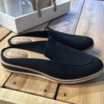 Me Too  Black Mesh Mule Wedge Heel Cushioned B19B Photo 4