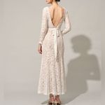 Rihoas White Lace Long Sleeve Backless Maxi Dress Photo 4