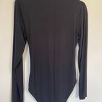 Ann Taylor Factory black faux wrap bodysuit stretch women’s size M Photo 1