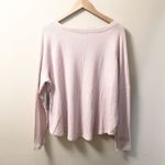 Sweet Romeo  Waffle Knit Thermal Henley Light Pink 1X Photo 5