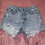 GRLFRND  Button Fly Helena High Rise Cut-Off Denim Shorts Sz 25 Photo 0