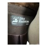 Vintage Elegant Brown Wool/Cashmere Coat With Luxurious Mahogany Mink Fur Collar Size 8 Photo 5