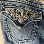 Miss Me JP6151B Boot Cut Low Rise Jeans Crystal Studded Flap Pockets medium wash Photo 11